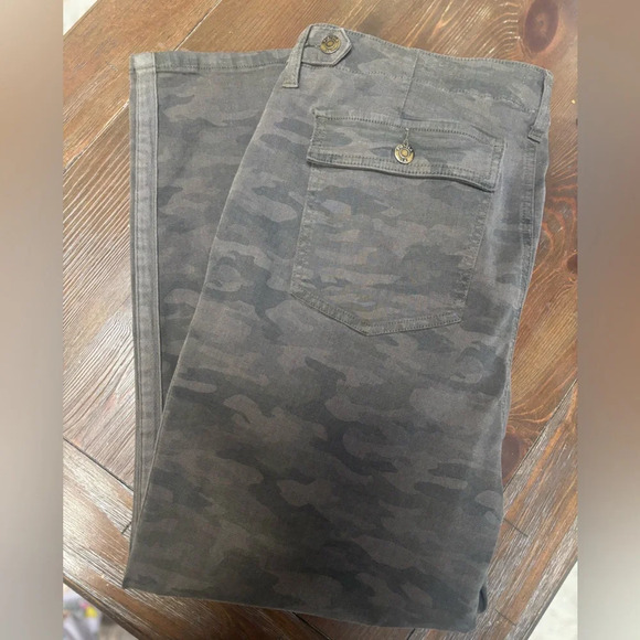 PISTOLA Olive Camouflage Cargo Utility Pants High Rise Relaxed Trousers Sz 33 - Picture 4 of 12